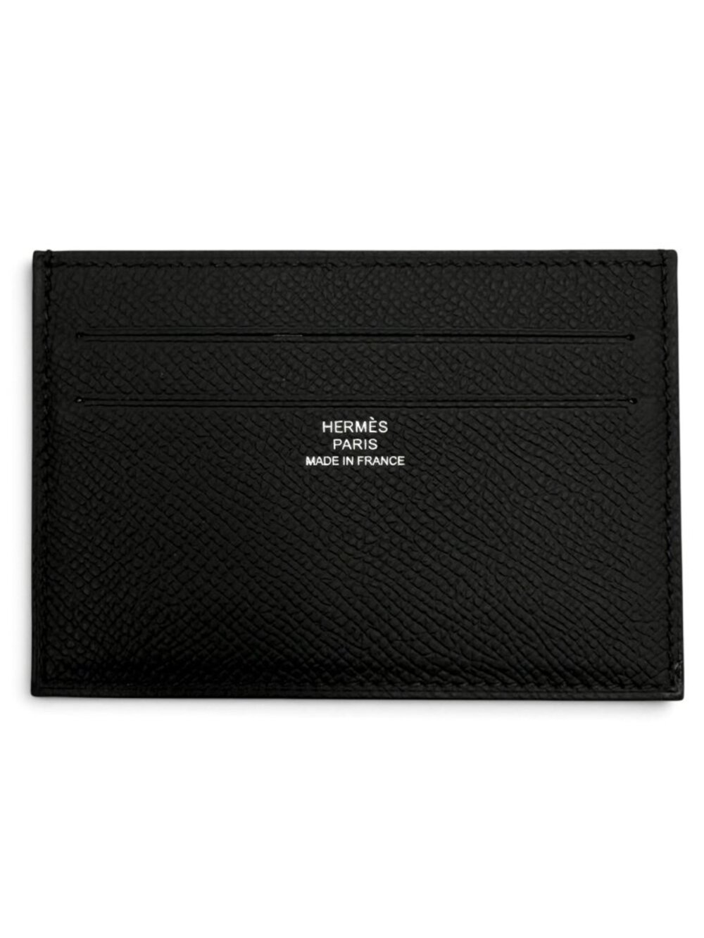 Hermes Citizen Twill Veau Epsom Card Case Black French
